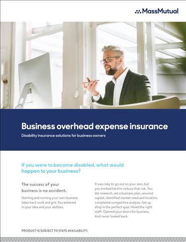 MassMutual Business Overhead Expense '01, policy form #