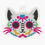 Thumbnail: Cat Calaverita Bookmark  Machine Embroidery Design