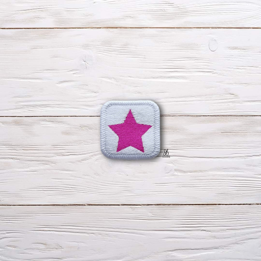 Star Mini Patch Machine Embroidery Design