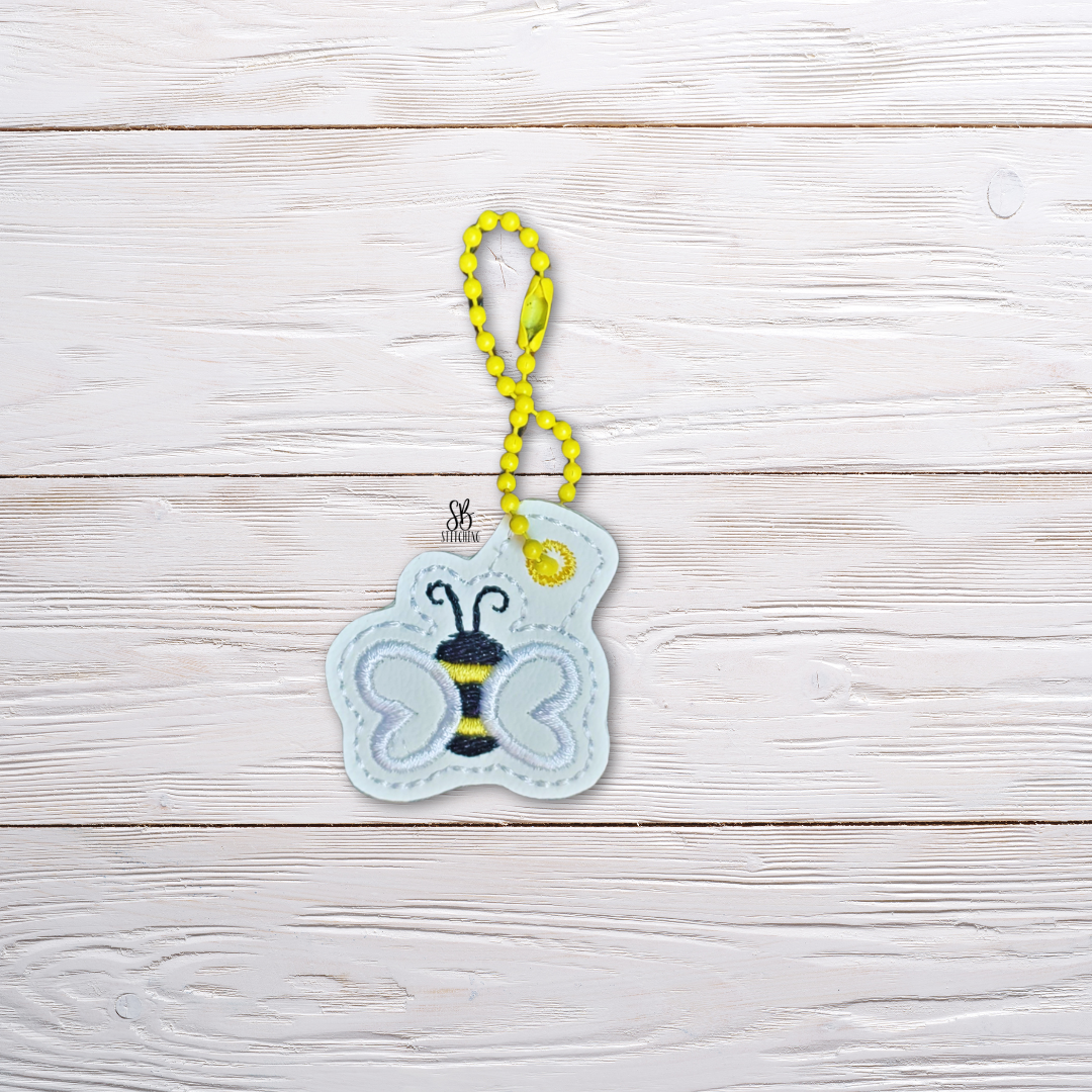 Bee Charm /Zip Pull Machine Embroidery Design