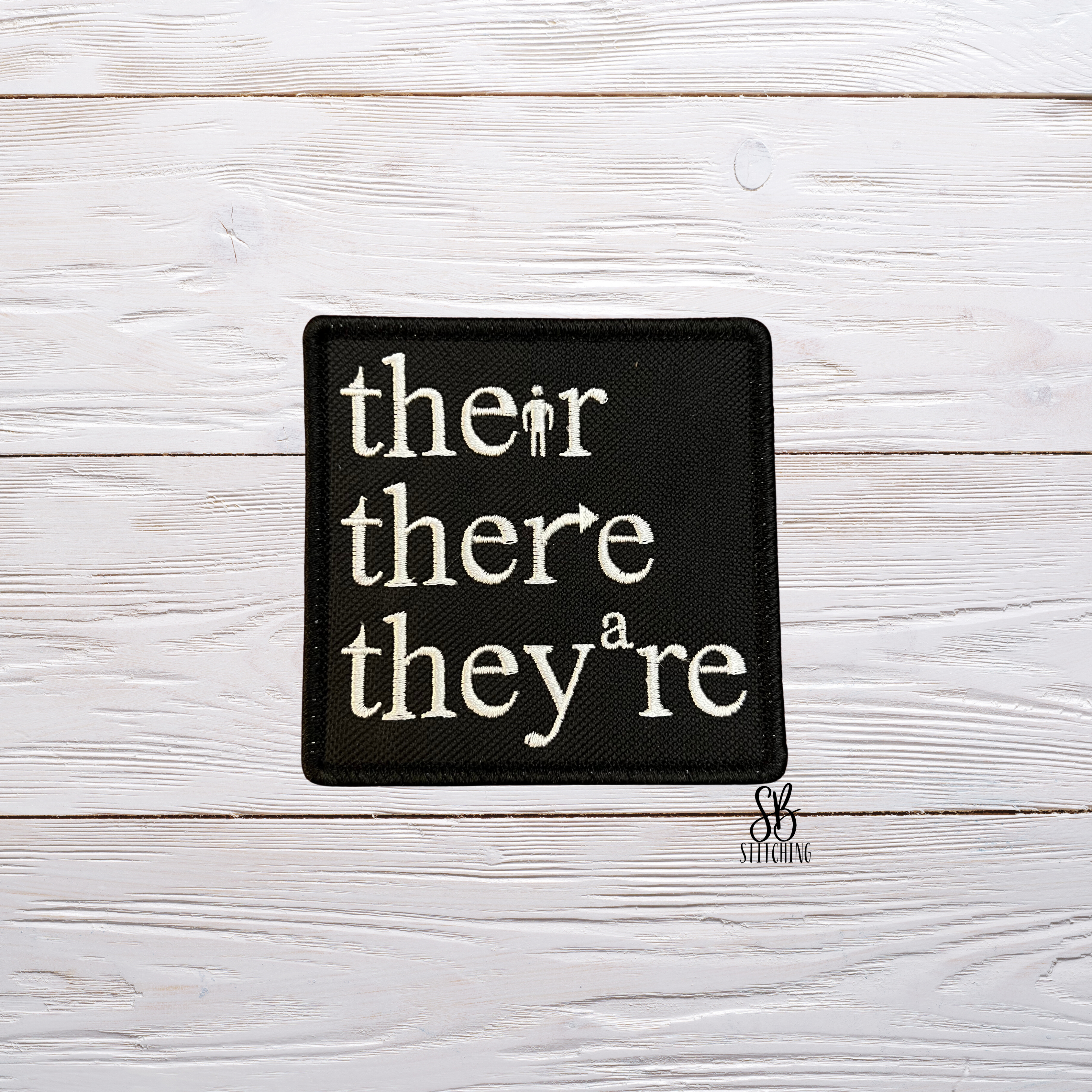 Their There They're Patch Machine Embroidery Design