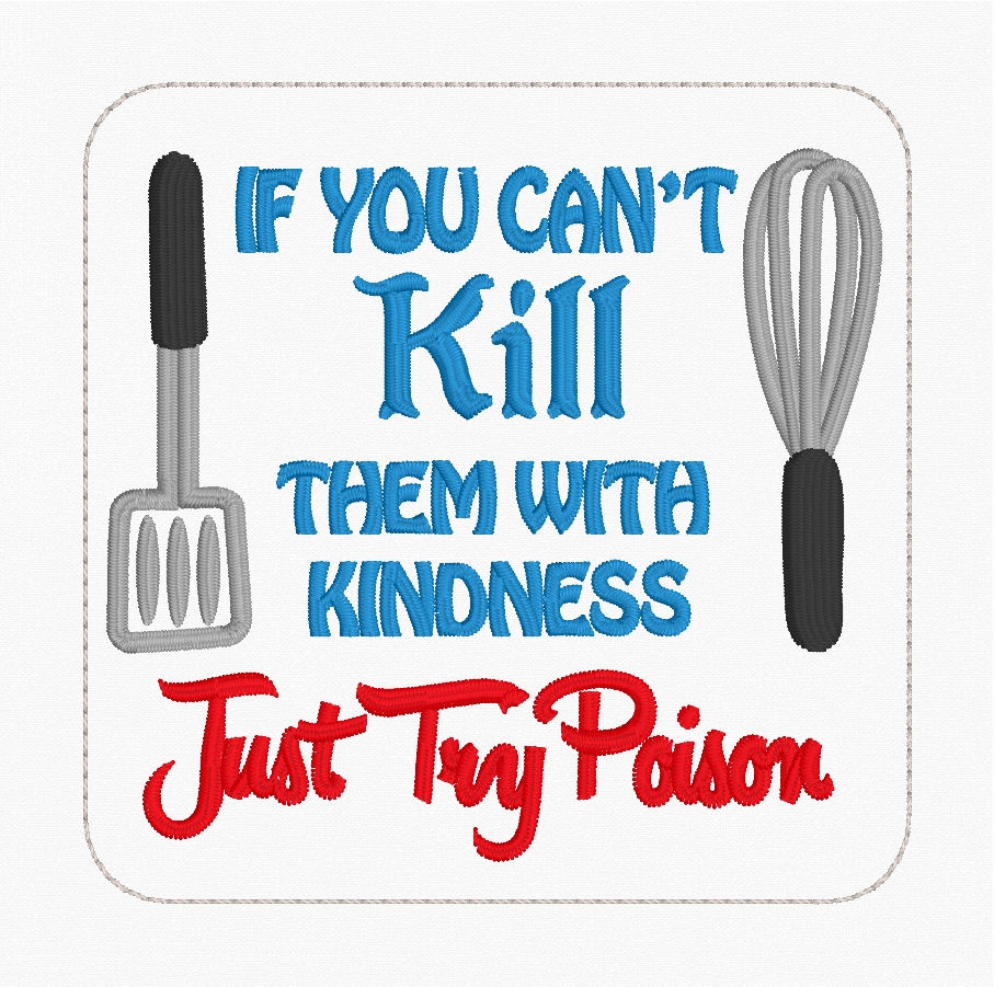 Thumbnail: Just Try Poison Coaster Embroidery Design