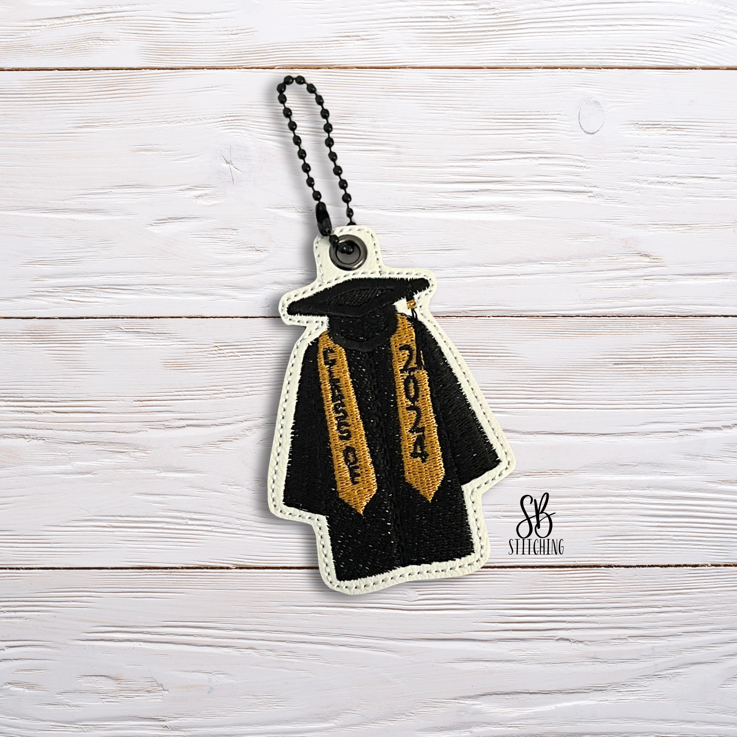 Graduation Cap and Gown Eyelet Machine Embroidery Design