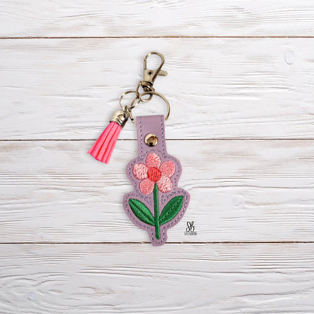 Spring Flower Snaptab Machine Embroidery Design