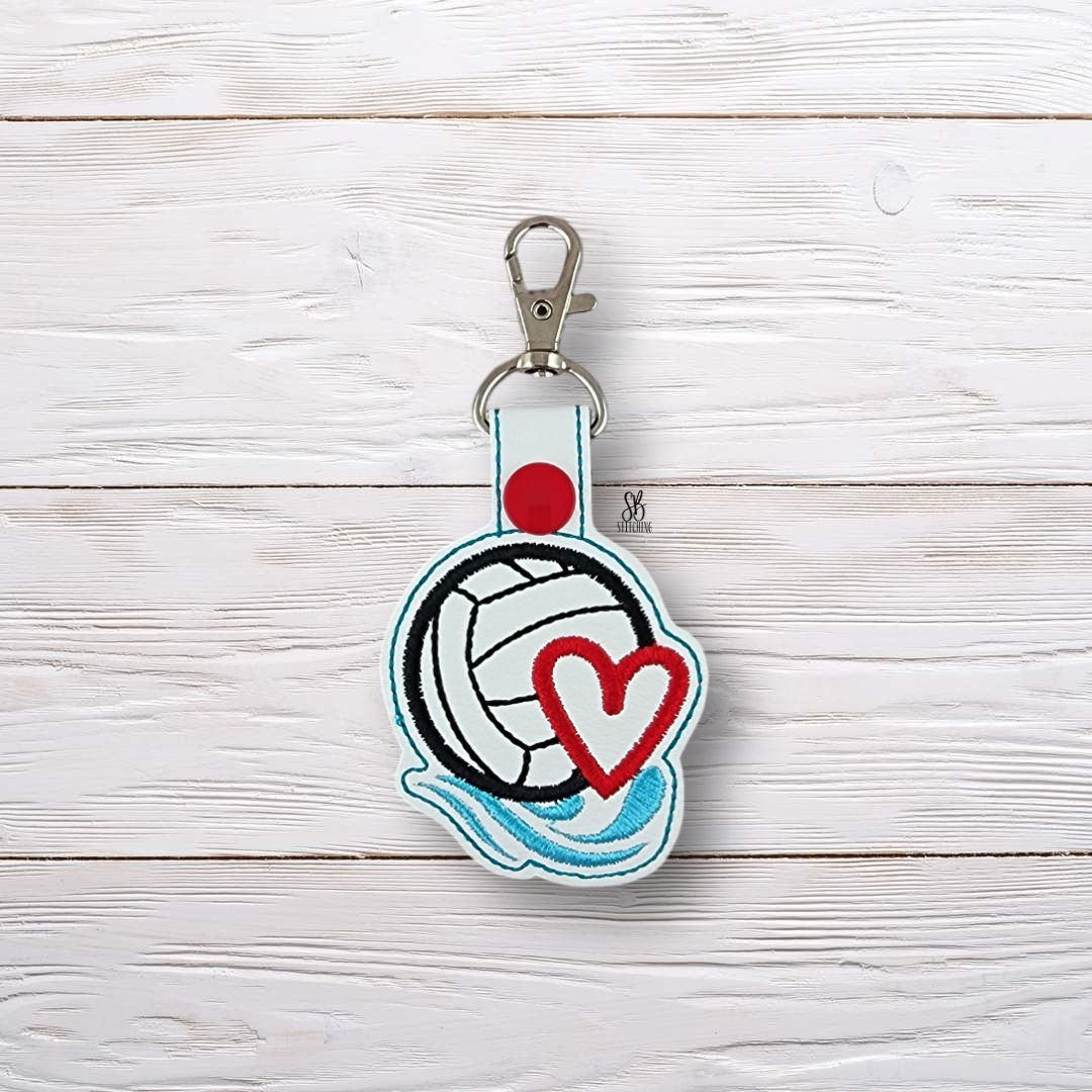 Water Polo Love Snaptab Machine Embroidery Design