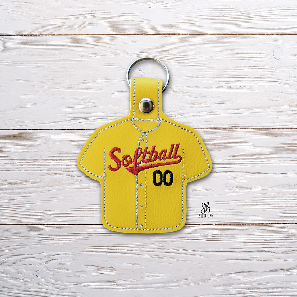 Softball Jersey Snaptab Machine Embroidery Design