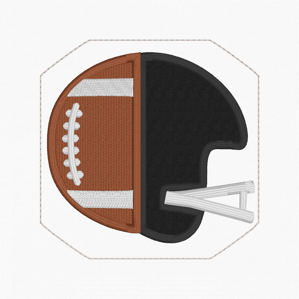 Thumbnail: Football Coaster Set Machine Embroidery Design