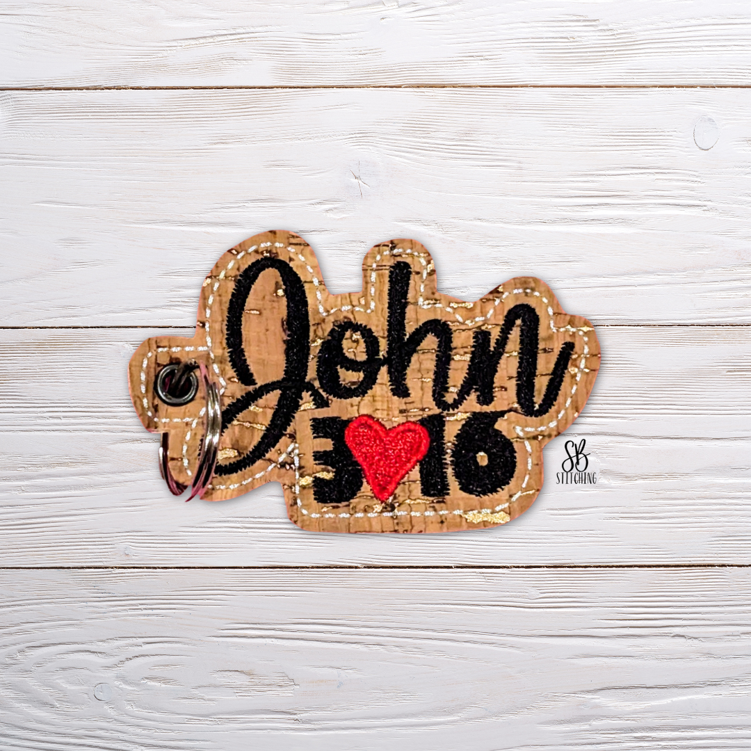 John 3:16 Eyelet Machine Embroidery Design