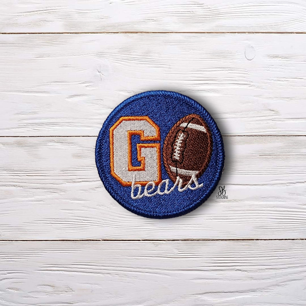 Go Bears Patch Machine Embroidery Design