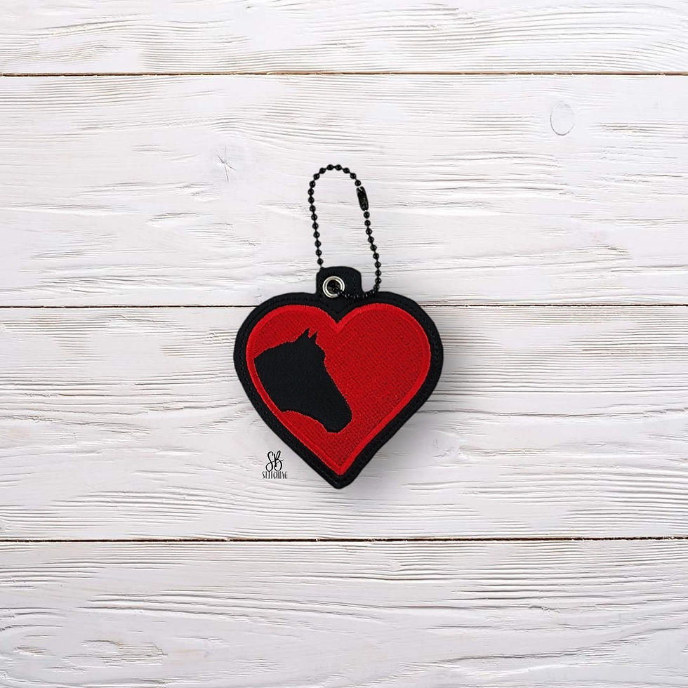 Horse Heart Eyelet Machine Embroidery Design