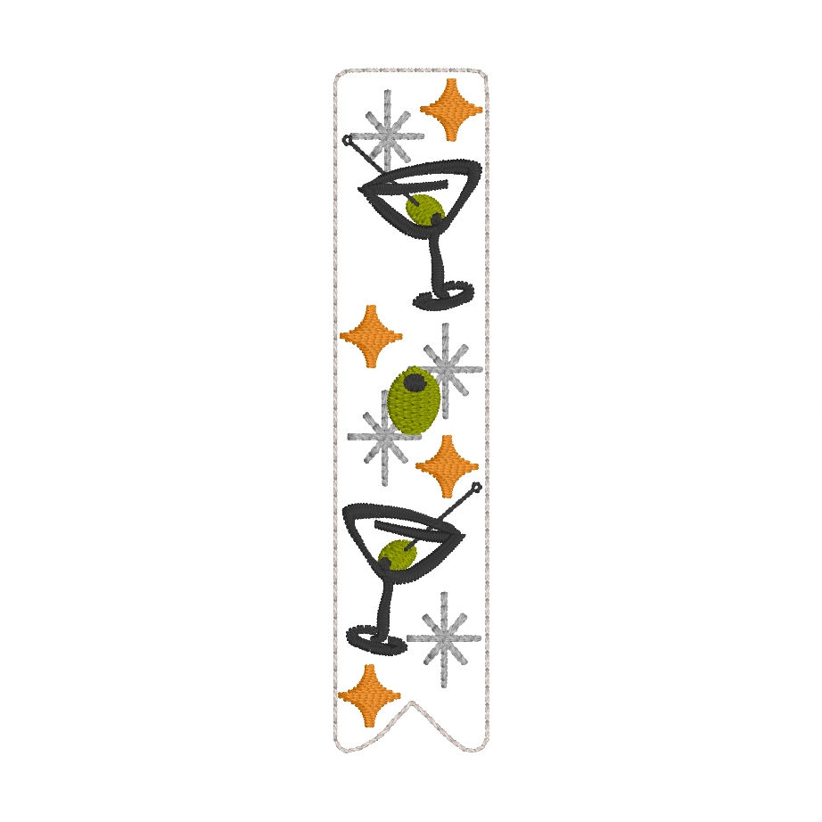 Thumbnail: Mid Century Martini Set  Machine Embroidery Design