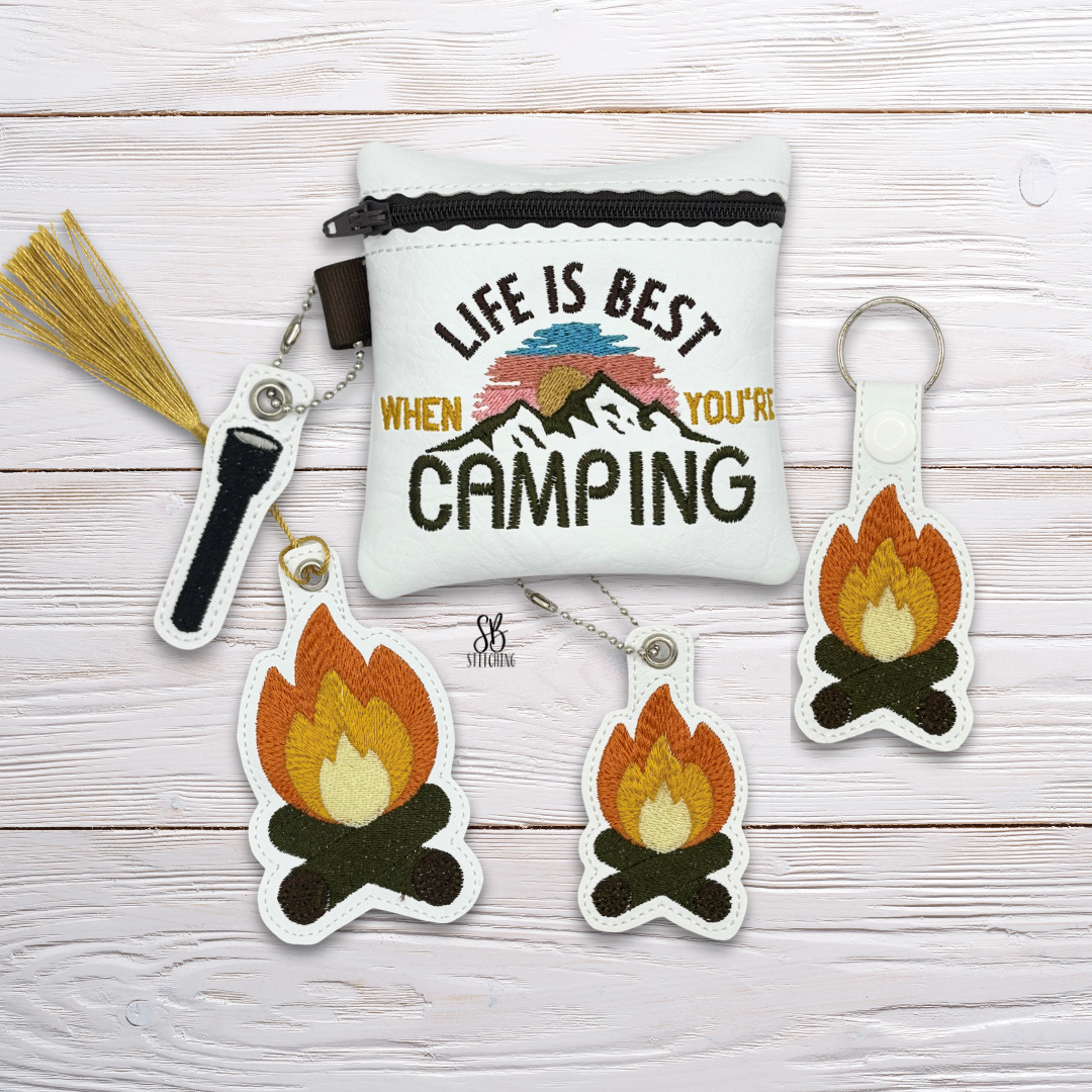 Camping Set Machine Embroidery Design
