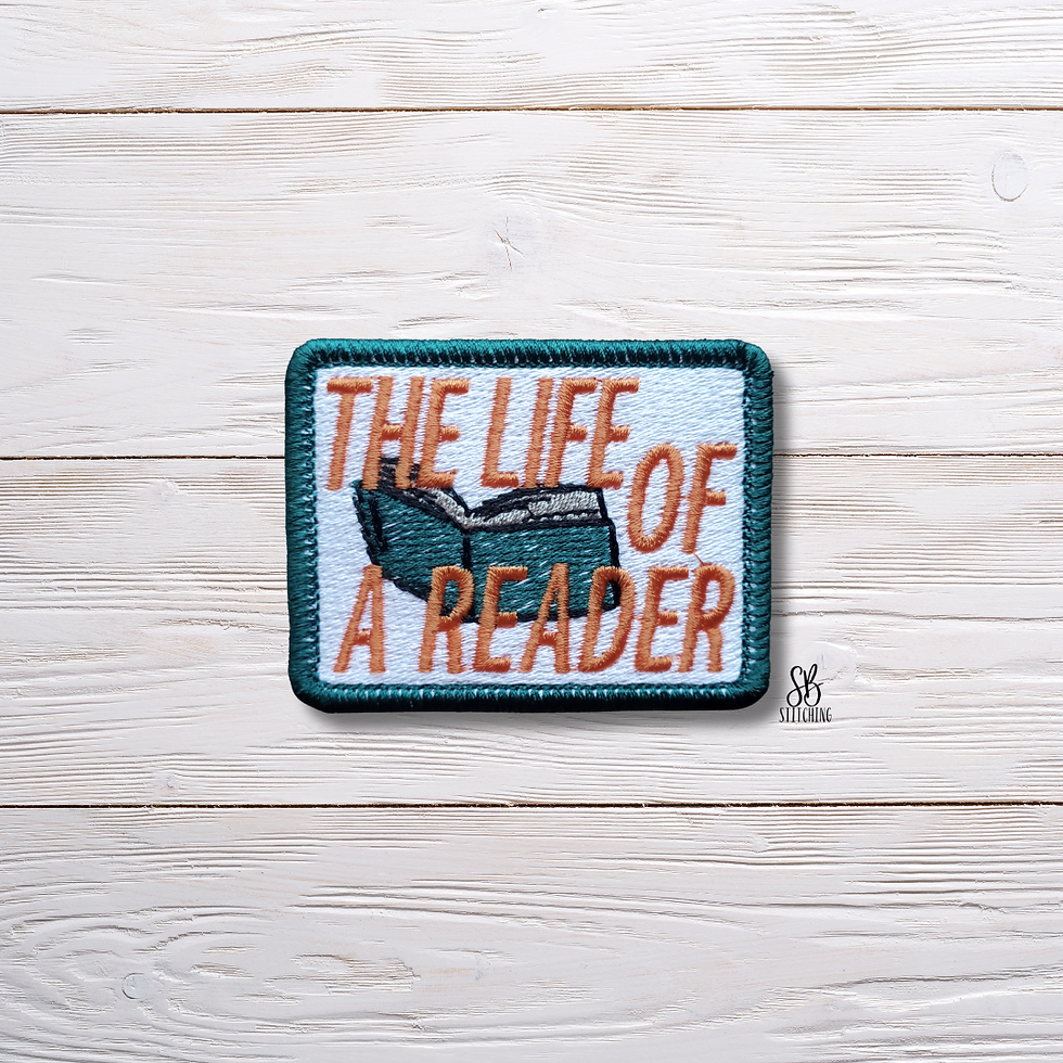 The Life of a Reader Patch Machine Embroidery Design