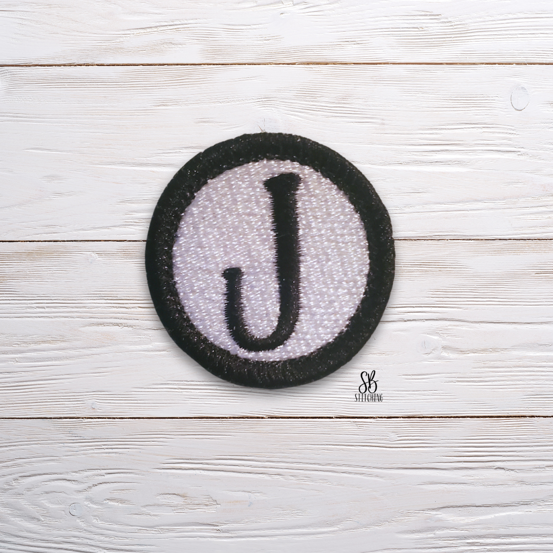 J Mini Patch Machine Embroidery Design