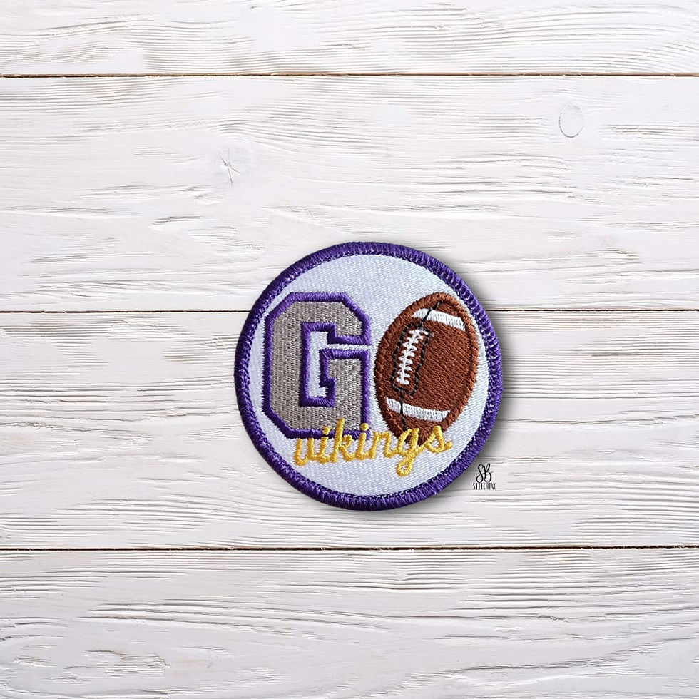 Go Vikings Patch Machine Embroidery Design