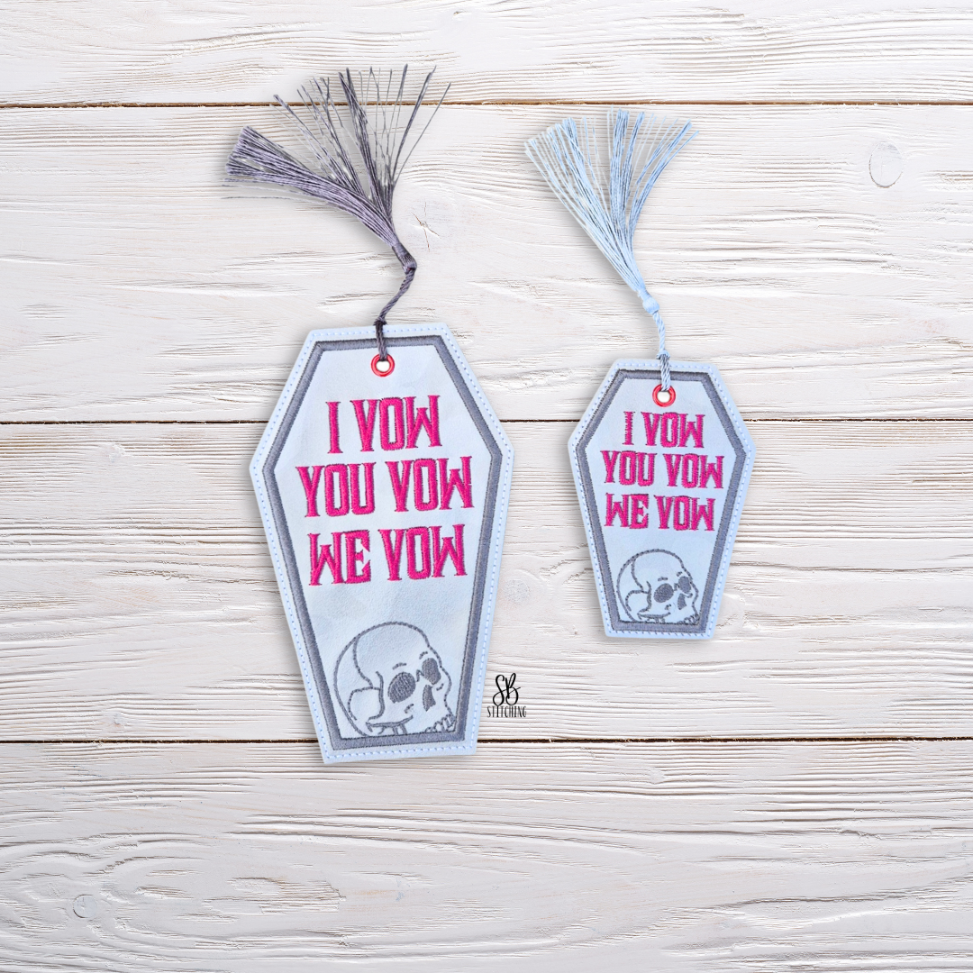 I Vow Bookmark Set Embroidery Design