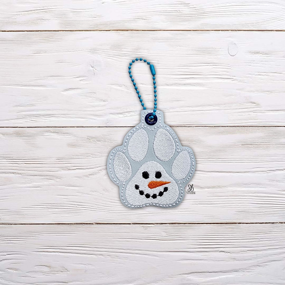 Snow Paw Eyelet Machine Embroidery Design