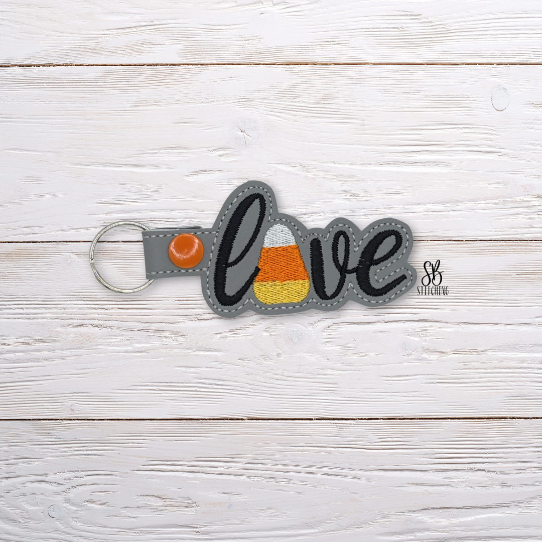 Candy Corn Love Snaptab Machine Embroidery Design