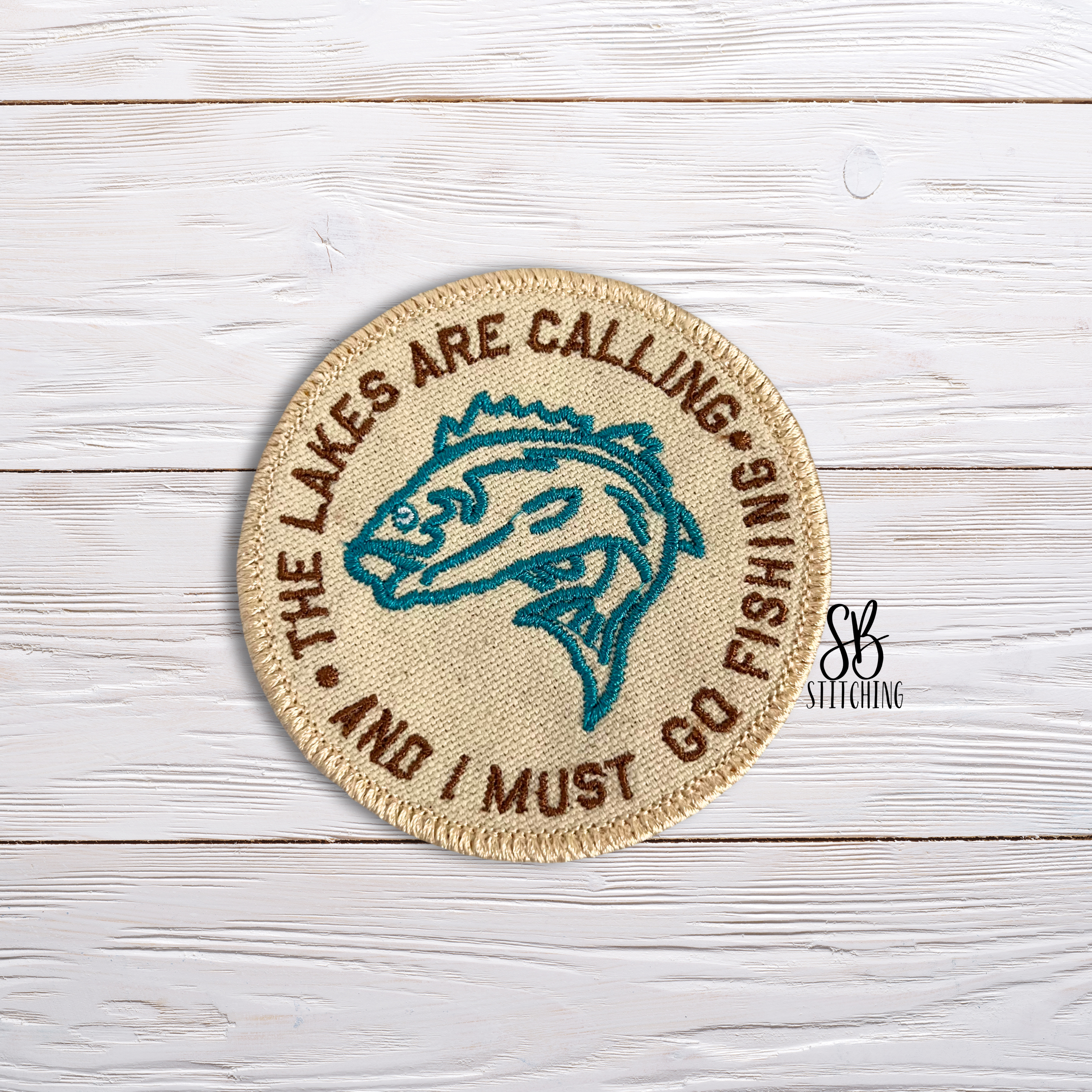 The Lakes are Calling Patch Machine Embroidery Design