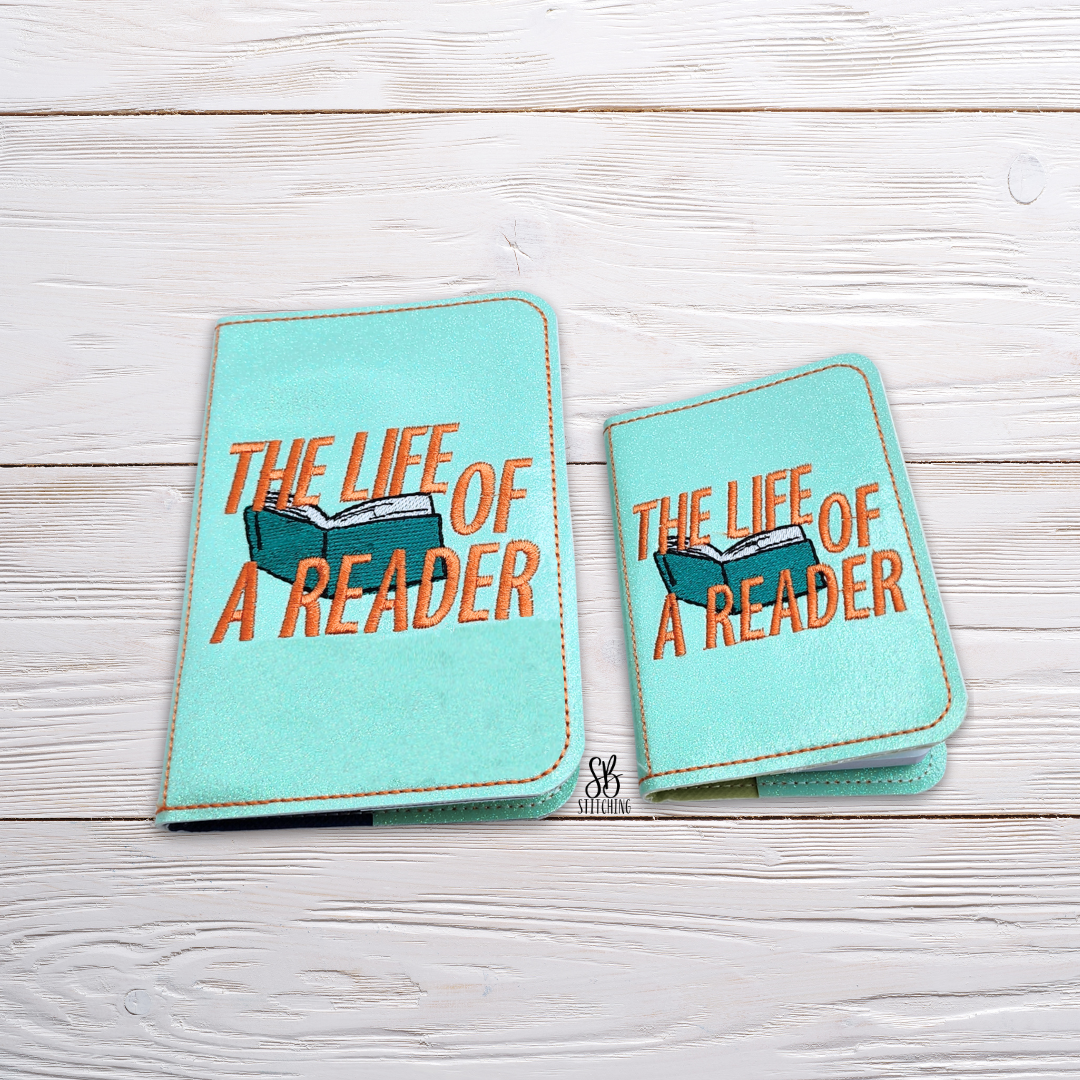 The Life of a Reader Notebook Cover Machine Embroidery Design