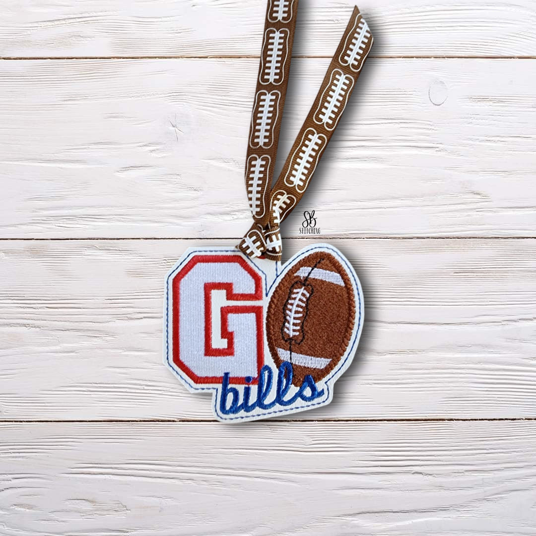 Go Bills Bookmark Machine Embroidery Design