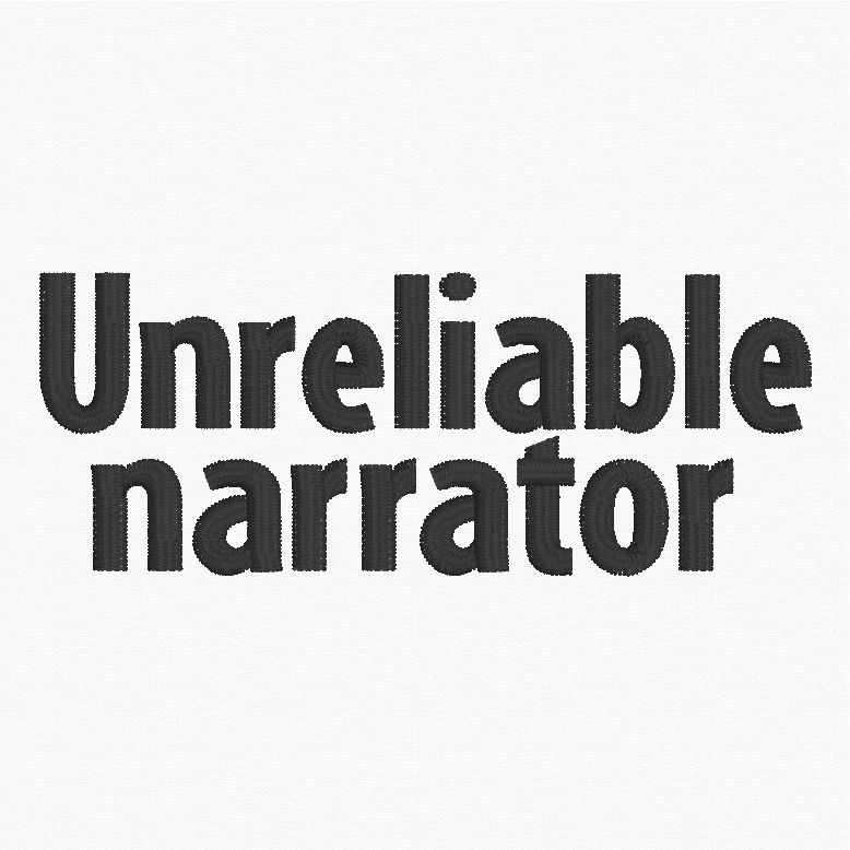 Thumbnail: Unreliable Narrator Machine Embroidery Design