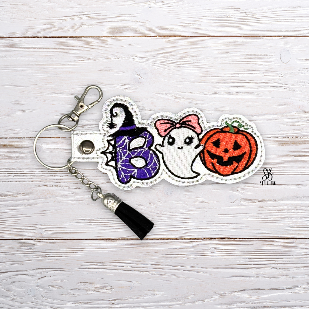 Boo Snaptab Machine Embroidery Design