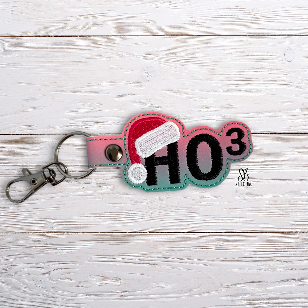 Santa Ho Cubed Snaptab Machine Embroidery Design