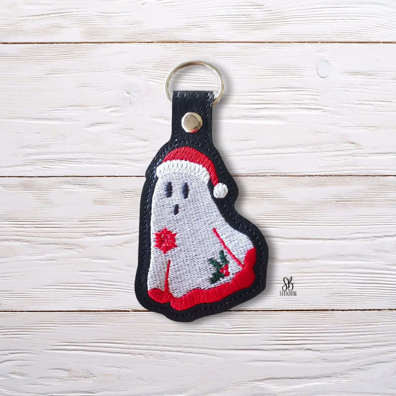 Christmas Ghost Snaptab Machine Embroidery Design