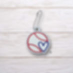 Baseball Love Eyelet Machine Embroidery Design