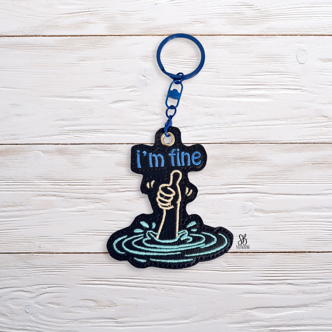 I'm Fine Eyelet Machine Embroidery Design