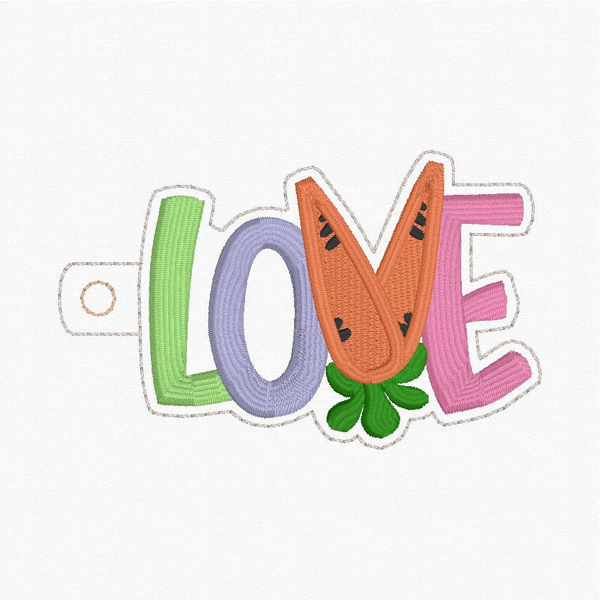 Thumbnail: Carrot Love Eyelet Machine Embroidery Design