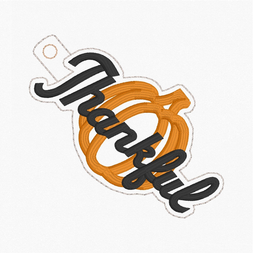 Thumbnail: Thankful Bookmark  Machine Embroidery Design