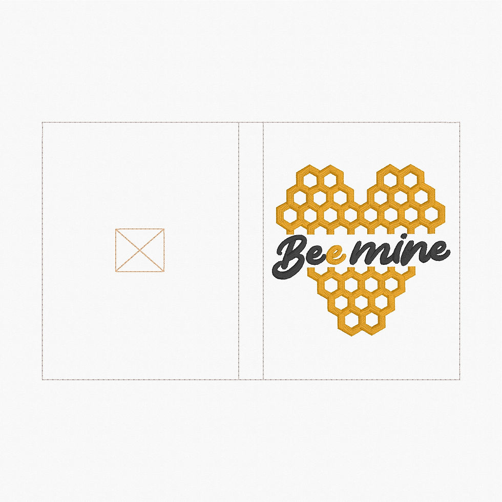Thumbnail: Bee Mine NB Cover Set Machine Embroidery Design