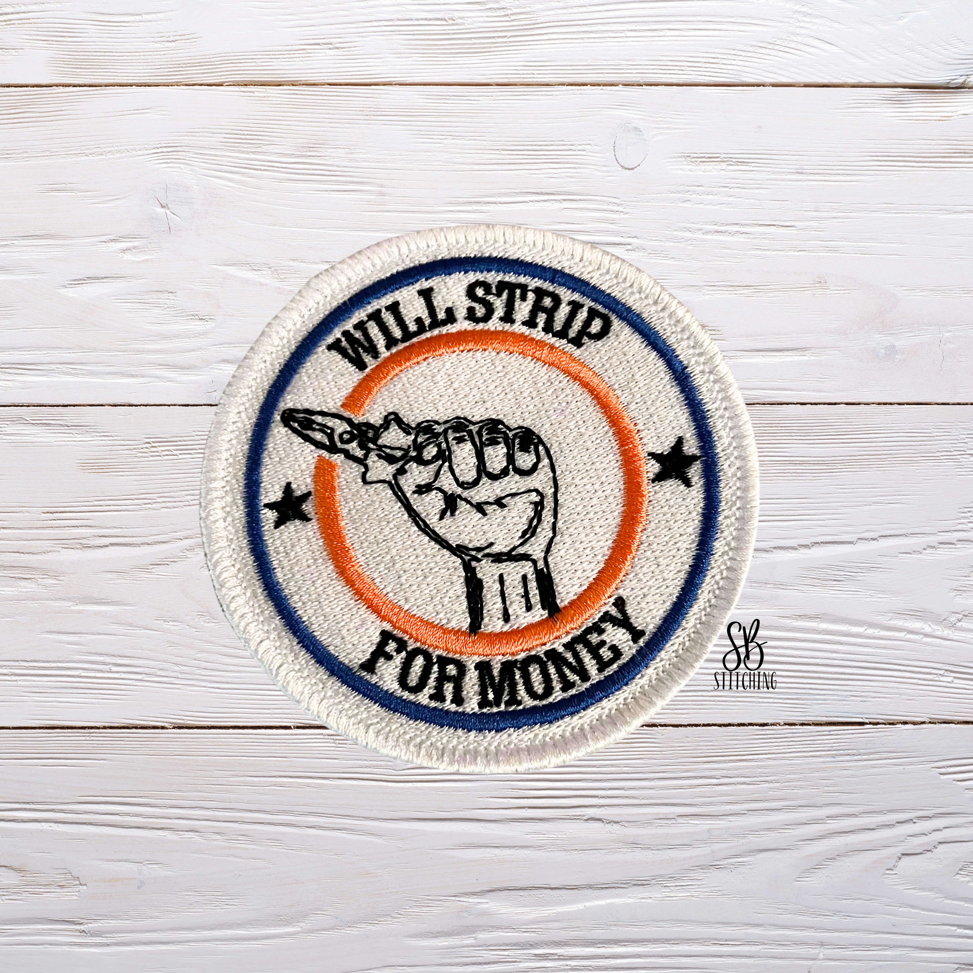 4x4 Will Strip for Money Patch Machine Embroidery Design