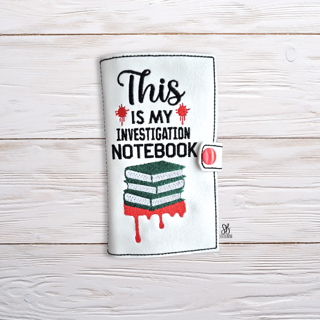 Investigation Notebook Top Load Notebook Cover Machine Embroidery Design