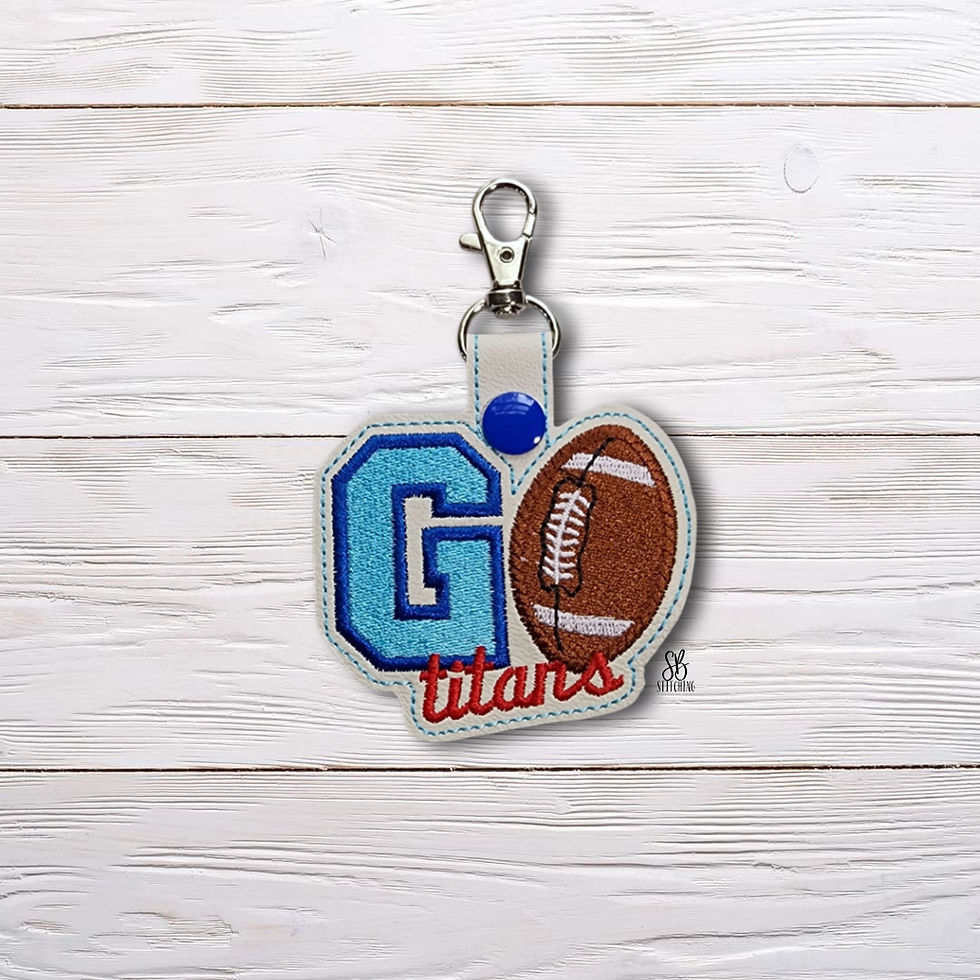 Go Titans Snaptab Machine Embroidery Design