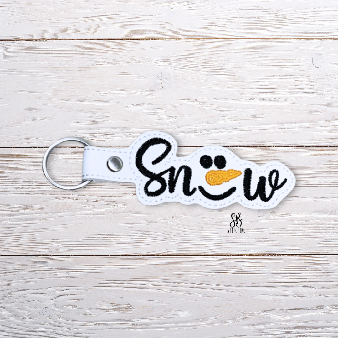 Snowface Snaptab  Machine Embroidery Design