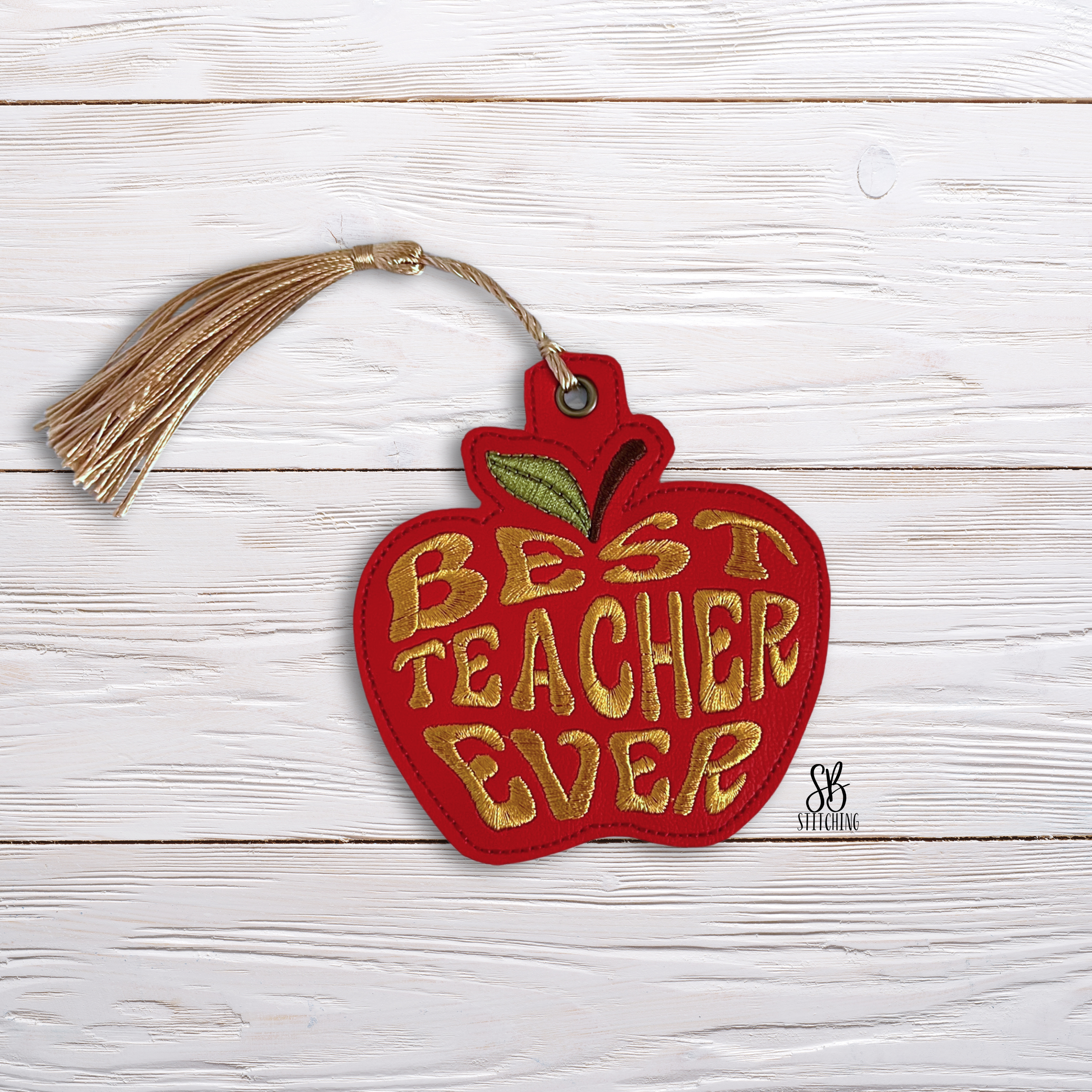Best Teacher Ever Bookmark Embroidery Design
