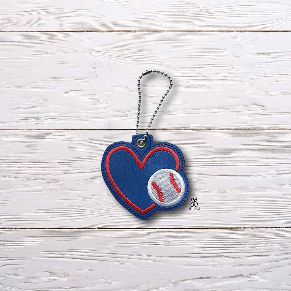 Heart Baseball Eyelet Machine Embroidery Design