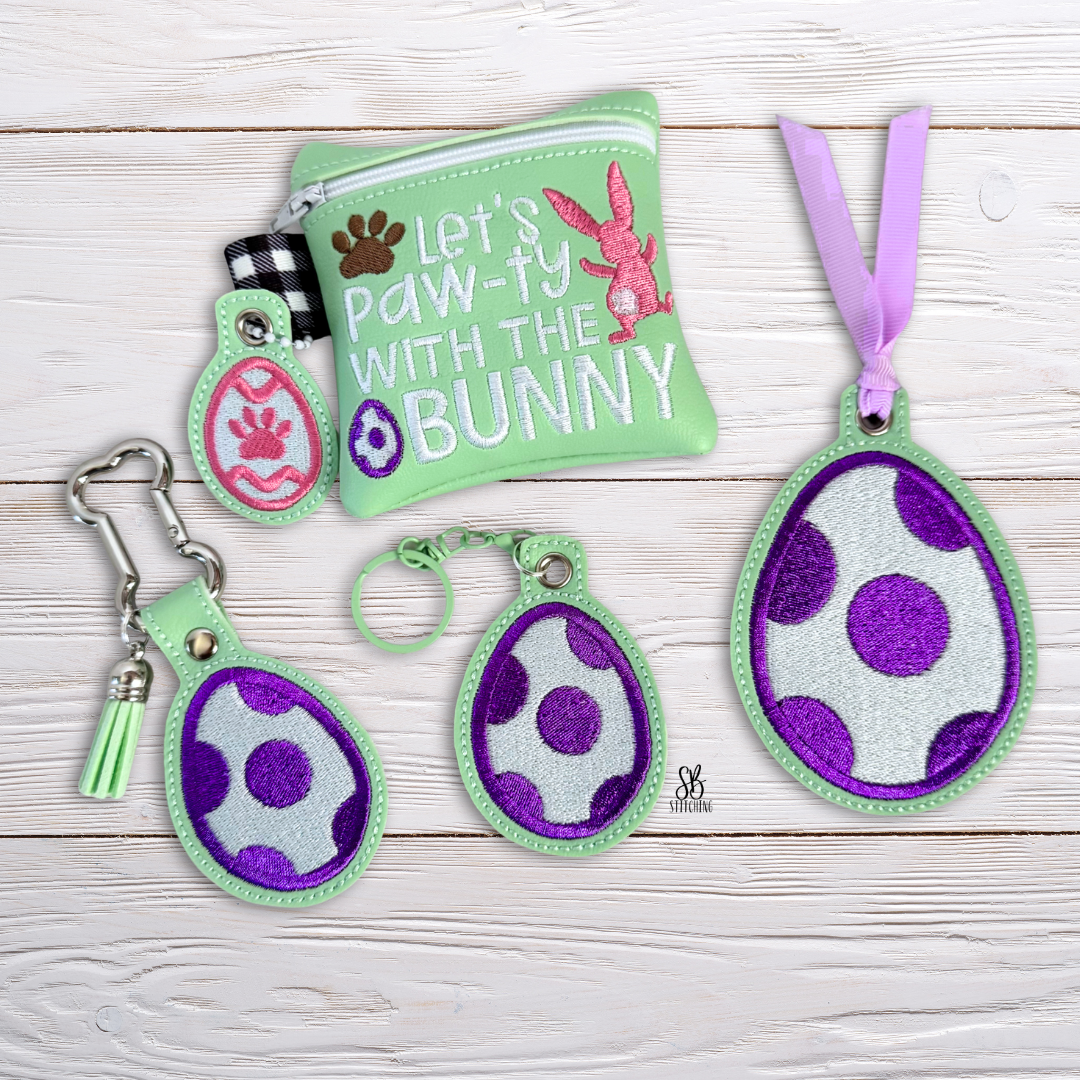 Paw-ty Bunny Set Machine Embroidery Design