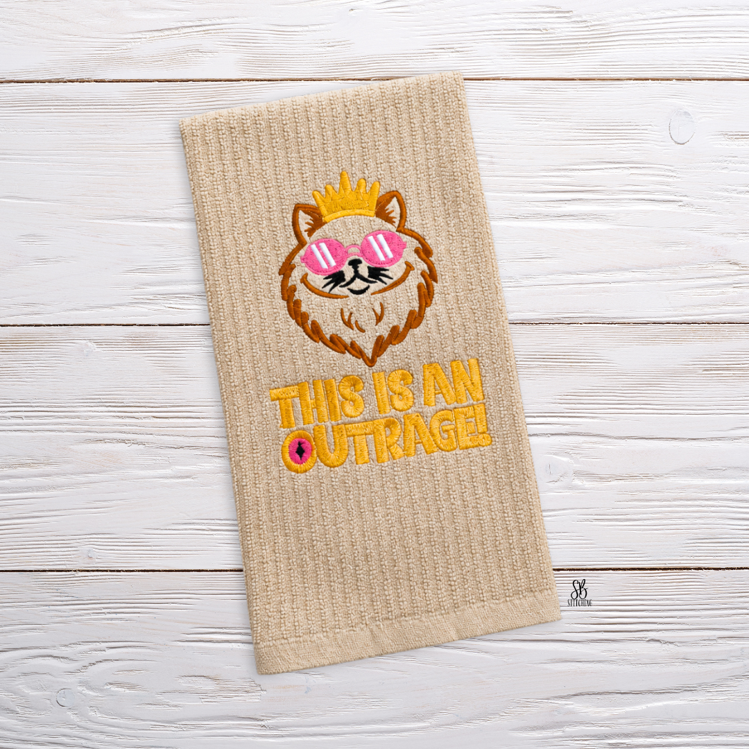 This is an Outrage Appalled Machine Embroidery Design