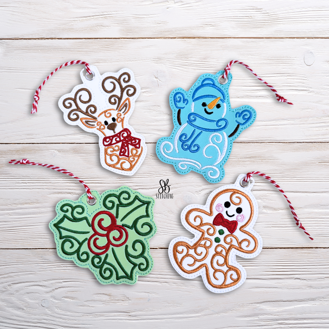 Christmas Ornament Set Machine Embroidery Design