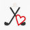 Thumbnail: Golf Love Bookmark Machine Embroidery Design