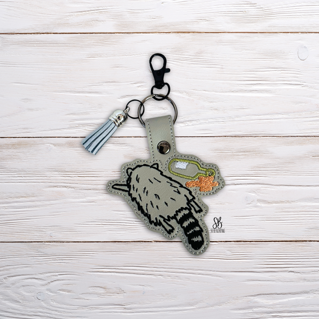 Drunk Raccoon Snaptab Machine Embroidery Design