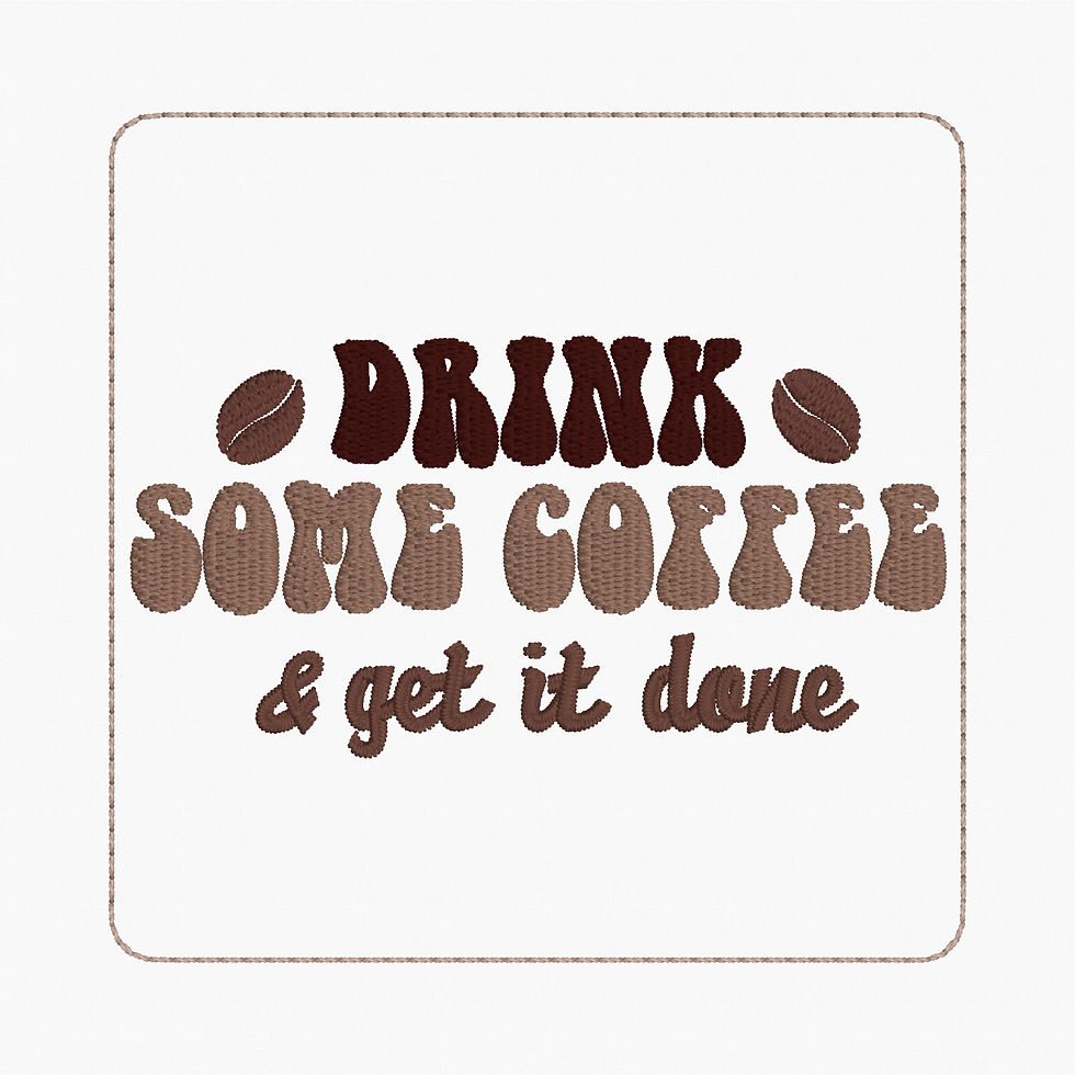 Thumbnail: Coffee Coaster Set Machine Embroidery Design
