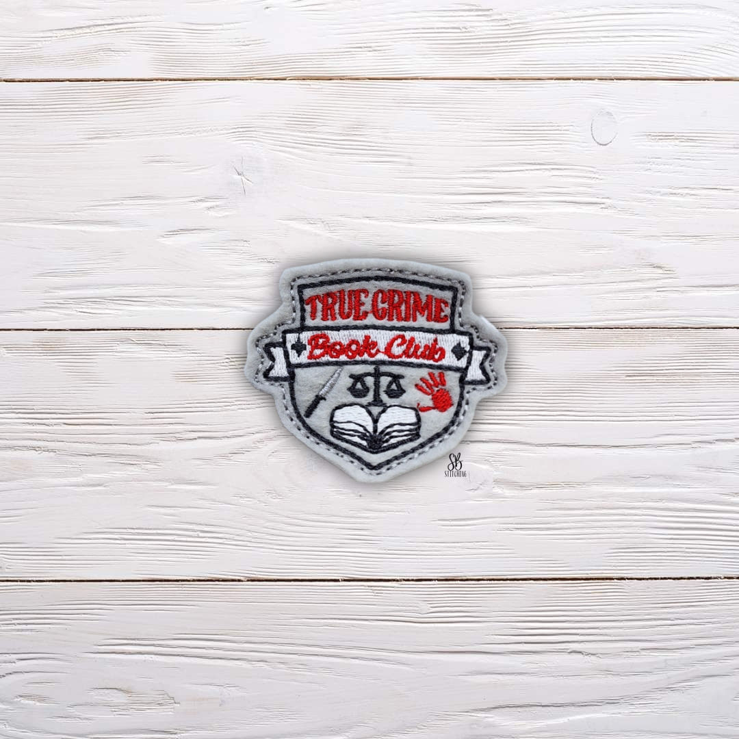 True Crime Book Club Feltie Machine Embroidery Design