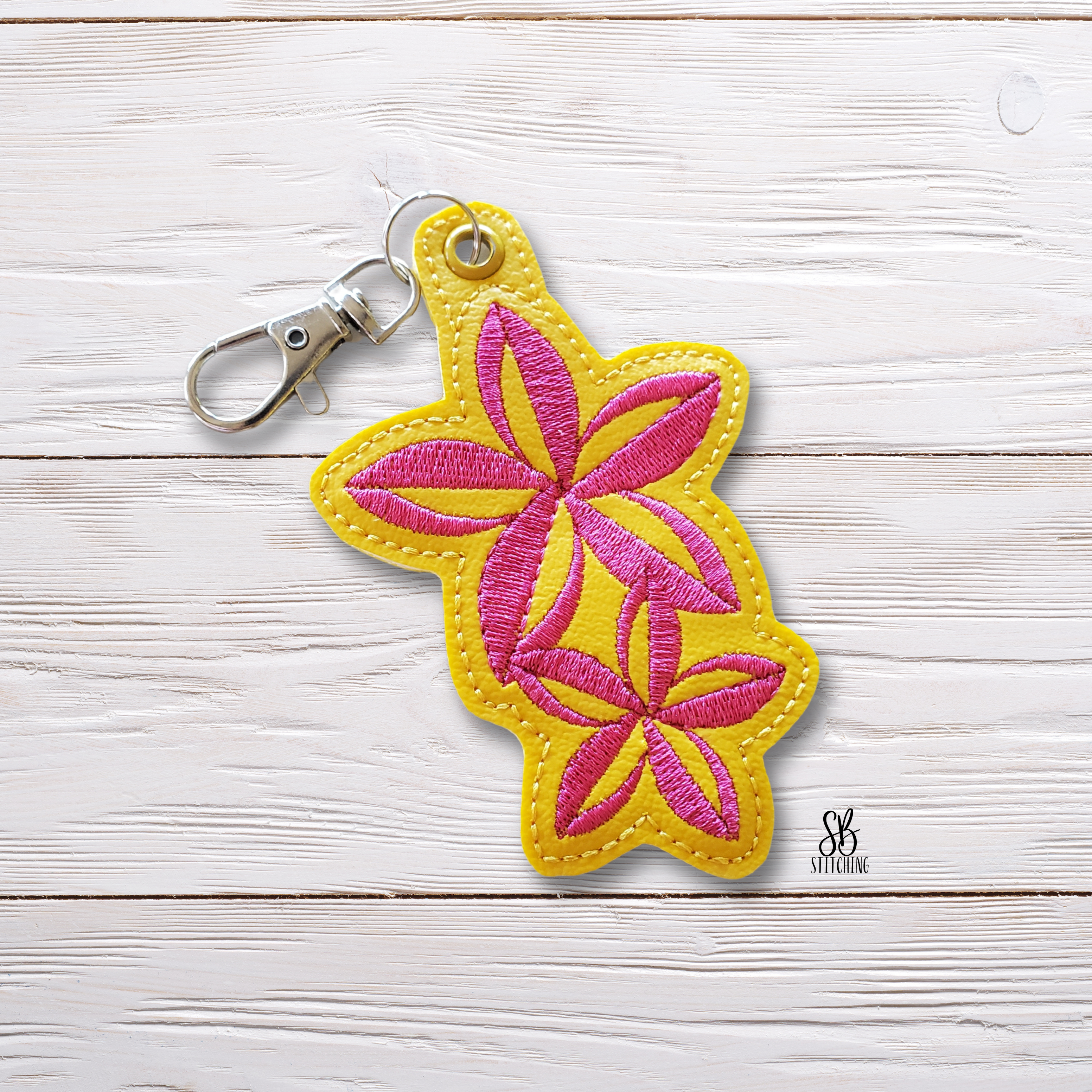 Plumeria Eyelet Machine Embroidery Design