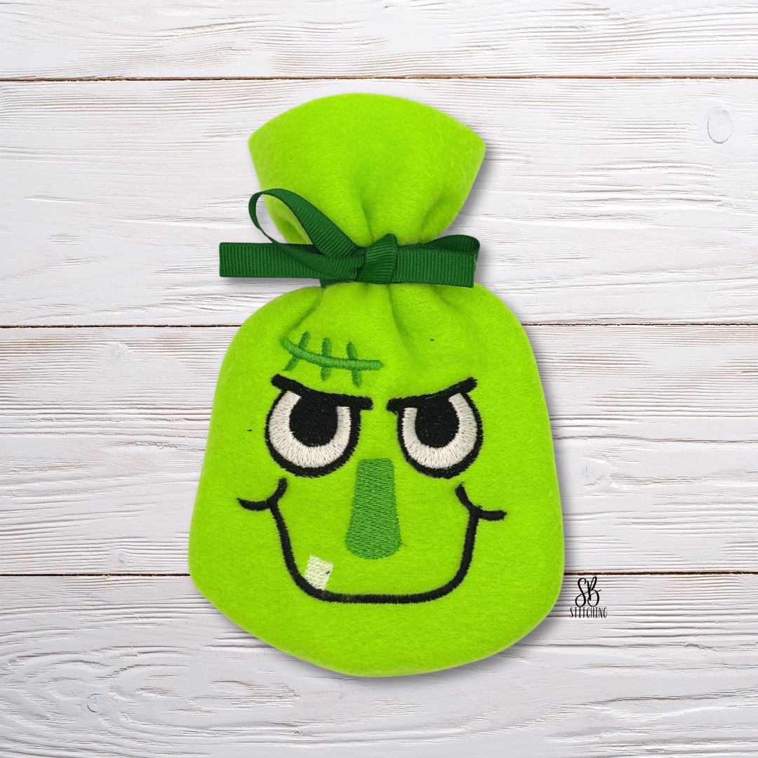 Franken Face 2 Snack Bag Machine Embroidery Design