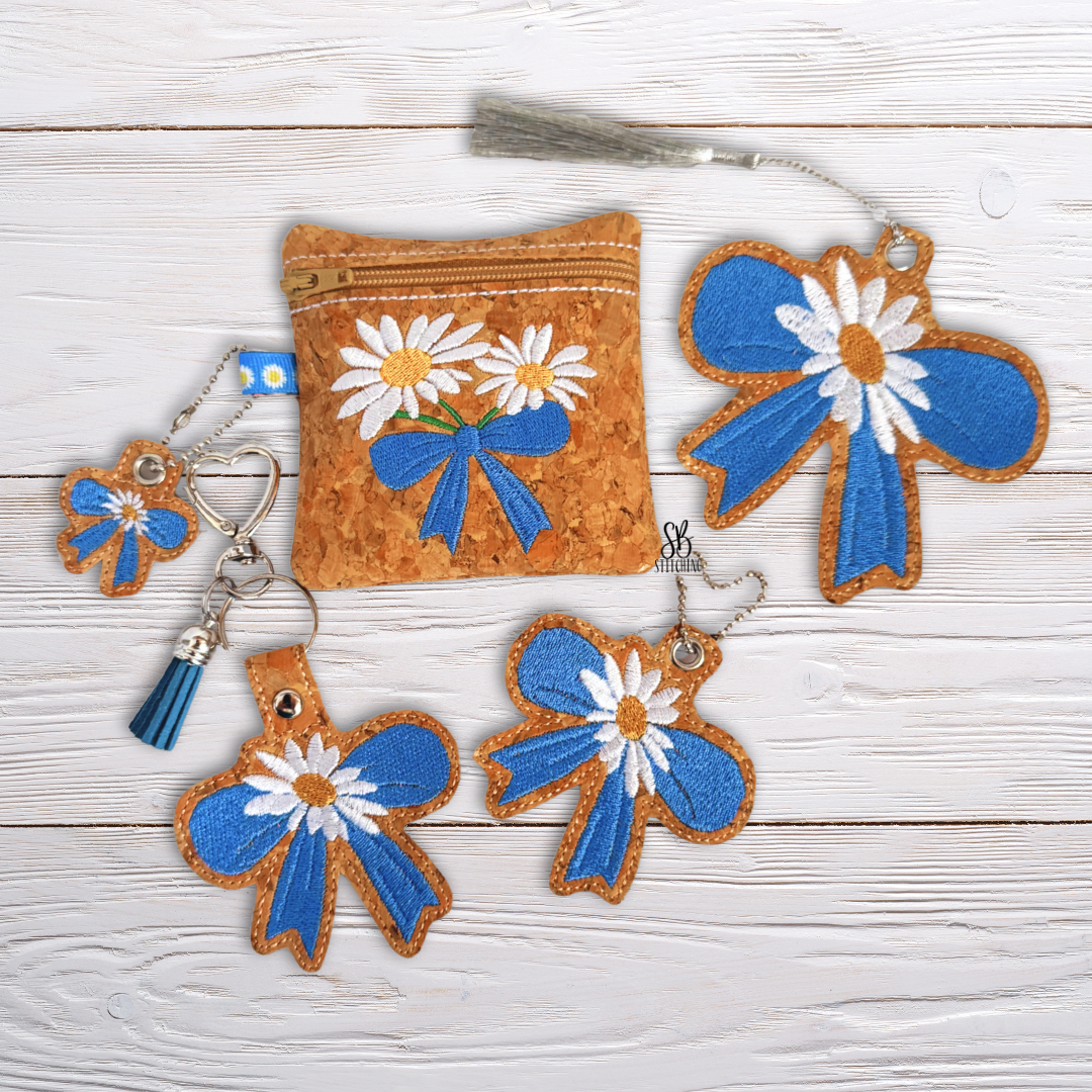 Daisy Bow Machine Embroidery Design